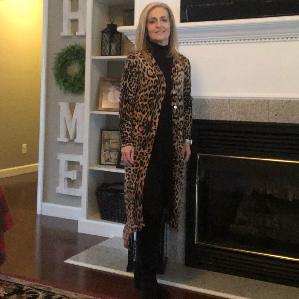 Ellison leopard print duster cardigan